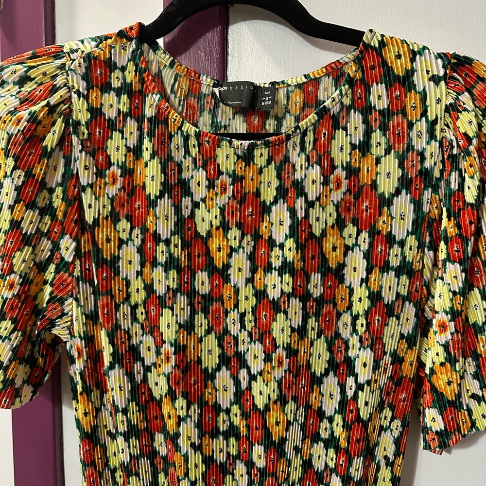 ASOS DESIGN plisse midi tea dress SIZE 2 BRAND NEW WITH TAGS - Picture 5 of 6